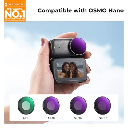 K&F CONCEPT ND CPL Filter Set Compatible with DJI Osmo Nano - style: ND8+ND16+ND32+ND64+ND256+CPL