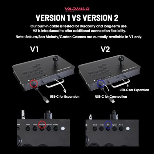 VARMILOARCADE Kassai Arcade Fight Stick Rapid Trigger Tournament Grade Controller for Fighting Games Two Versions Standard PC Only or Pro Compatible with PC PS4 PS5 Switch1 Switch2 (Golden Cosmos(Special Edition), Standard (PC))