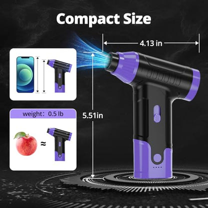 Compressed Air Duster Keyboard Cleaner, Electric Air Blower (Purple) - color: Purple
