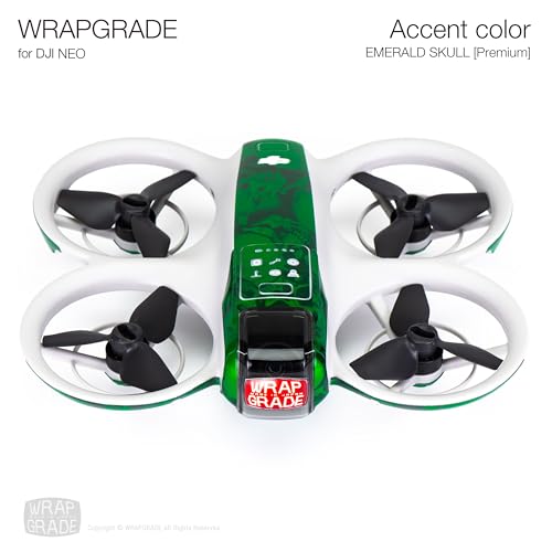 Wrapgrade for DJI NEO Accent Color Sticker (Emerald Skull) - color: Emerald Skull