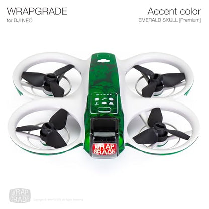 Wrapgrade for DJI NEO Accent Color Sticker (Emerald Skull) - color: Emerald Skull