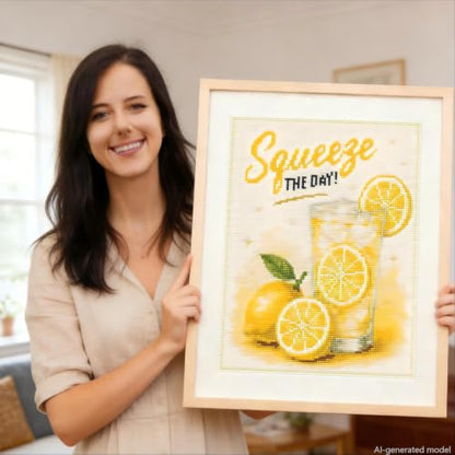Lemon Diamond Art Kits for Adults, Squeeze The Day Diamond Painting Kit - color: HS042-1
