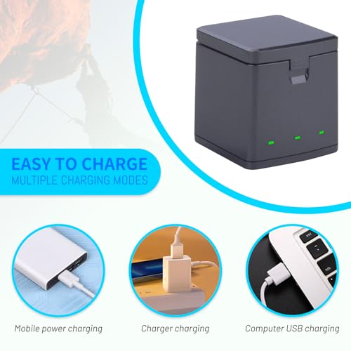 2-Pack Battery with 3-Channel Charger Station for Hero 13 Mission 1