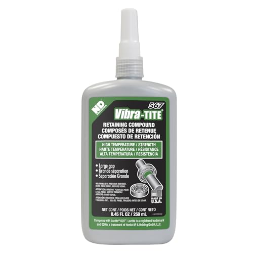Vibra-TITE 567 Green High Temperature Retaining Compound, 250ml Bottle - size: 250 milliliters