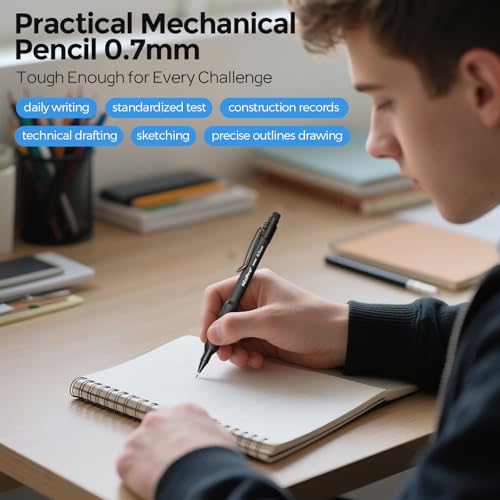 Nicpro 0.7 mm Mechanical Pencil Set with Case, 3PCS Mechanical Pencils 0.7 - style: 0.7mm(3 Pcs)