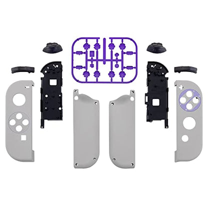 eXtremeRate DIY Replacement Shell Buttons for Nintendo Switch & Switch OLED, Classics SNES Style Housing with Full Set Button for Joycon Handheld Controller - Console Shell NOT Included - color: Classic SNES Style