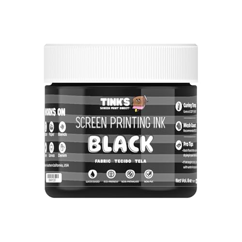 Tinks® Screen Printing Ink - Black - 8 oz. - color: Black