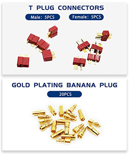 T-Plug XT60 EC3 Male and Female Adapter Connectors for RC ESC Battery
