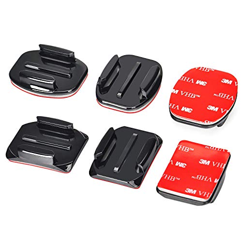 Helmet Adhesive Mounts Curved Sticky Flat Attachment for GoPro - color: 6 Packs