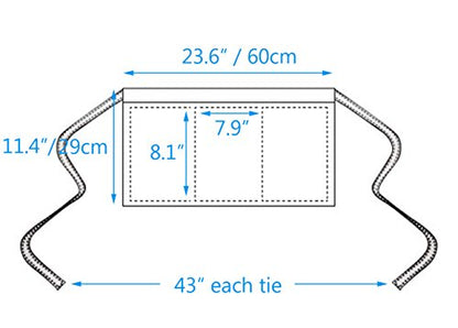 BOHARERS Waist Apron with 3 Pockets - Black Waitress Waiter Server Short Aprons - color: B-2 Pack Black