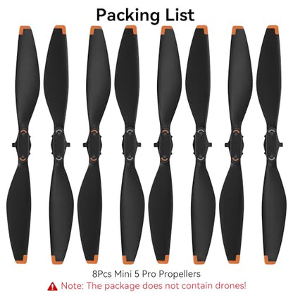 Mini 5 Pro Propellers Blades - 8Pcs Props Quick Replacement Spare Part Low Noise Wings for DJI Mini 5 Pro Drone Accessories