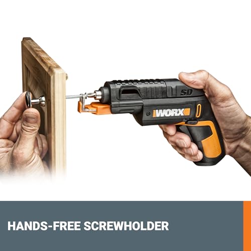 WORX Cordless Screwdriver, 4V 6-Bit Set with Screw Holder, WX255L.5 - style: WX255L.5-USB-W/CASE
