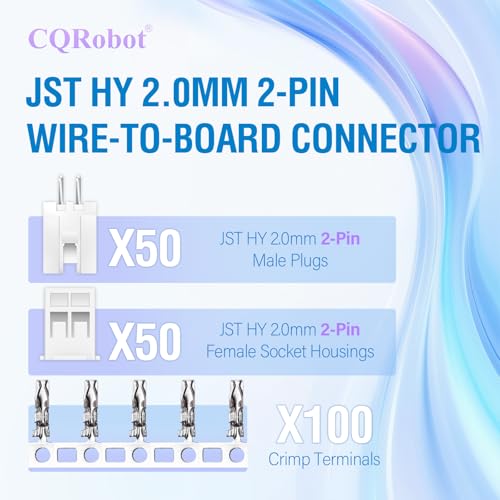 CQRobot JST HY 2.0mm Pitch 2-Pin Electronic Computer Connector Adapter - size: 2P, style: HY