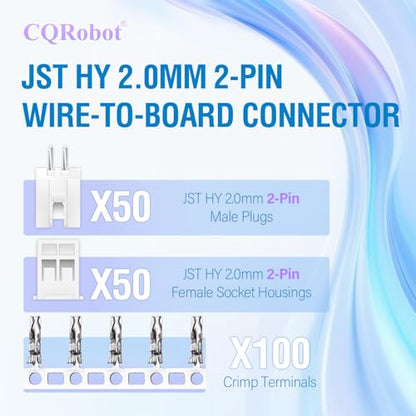 CQRobot JST HY 2.0mm Pitch 2-Pin Electronic Computer Connector Adapter - size: 2P, style: HY