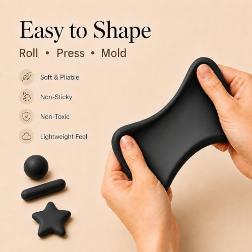 Black Air Dry Foam Clay 100g/3.5oz, Soft & Easy to Mold - color: Black
