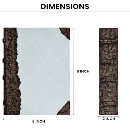LEATHER VILLAGE Leatherbound Notebook Journal, Slate Grey 8x6. - color: Grey, size: 8 inches X 6 inches