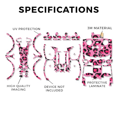 Glossy Glitter Drone Skin Compatible with DJI Neo 2 - Pink Leopard - Premium 3M Vinyl Protective Wrap Decal Cover - Easy to Apply | Crafted in the USA by MightySkins - color: Pink Leopard, size: DJI Neo 2, style: Glossy Glitter Finish