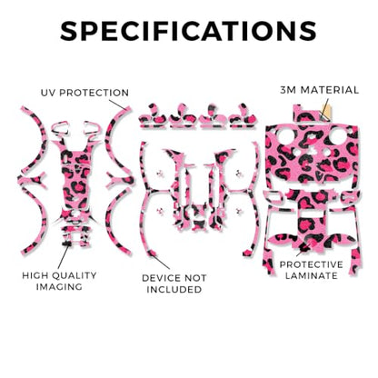 Glossy Glitter Drone Skin Compatible with DJI Neo 2 - Pink Leopard - Premium 3M Vinyl Protective Wrap Decal Cover - Easy to Apply | Crafted in the USA by MightySkins - color: Pink Leopard, size: DJI Neo 2, style: Glossy Glitter Finish