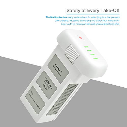 ExpertPower 15.2V 4500mAh Intelligent Replacement Flight Battery for DJI Phantom 3 Drones - Upgraded