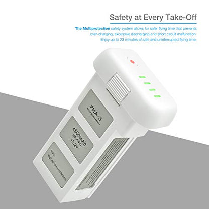 ExpertPower 15.2V 4500mAh Intelligent Replacement Flight Battery for DJI Phantom 3 Drones - Upgraded