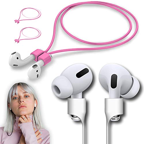 Ultra Strong Magnetic Airpod Pro Strap Anti-Lost Cord Sports Lanyard Compatible with Airpods 3rd 2nd Generation Pro 3 2 1 (3 Pink) - color: Pink3pack