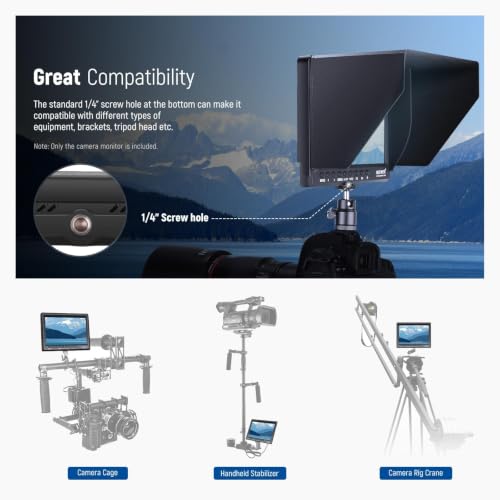 NEEWER F100 7" Upgraded Version Camera Field Monitor IPS 450nit 1080p HDMI