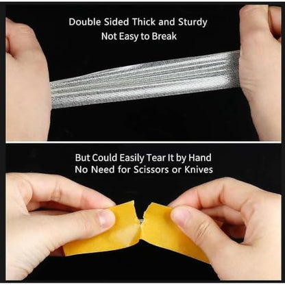High Tack Double Sided Tape Heavy Duty Grid Mesh Magic,0.59" x 66FT - size: 1 Pack, 0.59" x 66FT