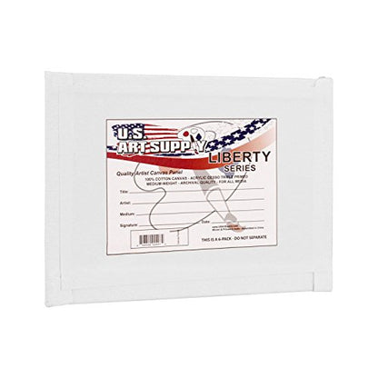 U.S. Art Supply 4 X 6 Inch Art Canvas Board Panels 12 Pack - 8 Ounce - size: 4" x 6"