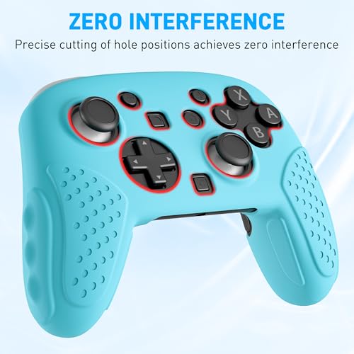 Soft Switch 2 Pro Controller Case, Anti-Slip Silicone Cover Skin Compatible with Nintendo Switch 2 Pro Controller 2025, Ergonomic Comfort Grip Design Shell Protector - Blue - color: Blue