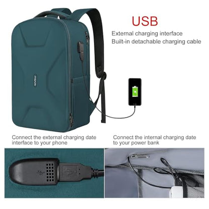 MOSISO 15.6-16 inch 35L Laptop Backpack with USB Charging Port - color: Teal Green