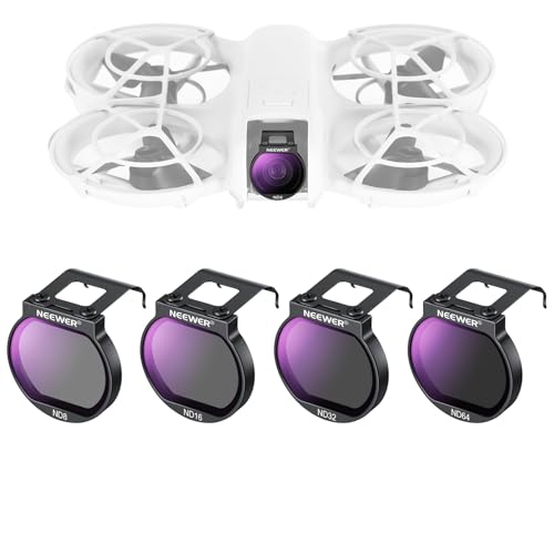 Neewer ND Filter Set for NEO Drone, 4 Pack ND8/ND16/ND32/ND64 Neutral Density Drone Accessories Slim Multicoated HD Optical Glass Compatible with DJI NEO, FL-N28 - size: Neo Metal, style: 4 Pack ND