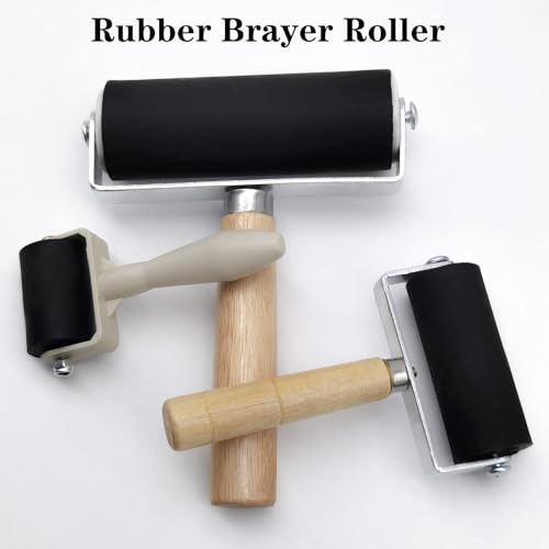 HRJZF Rubber Brayer Roller Set, 16 Pack, 1.4 Inch, Printmaking and Stamping Tools - color: 2