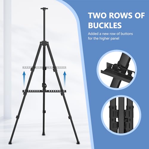 Art Painting Display Easel Stands - Portable Adjustable Floor Artist Easels - style: Black - 4pack