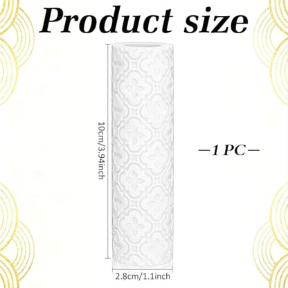 Flower Pattern Clay Texture Roller Plastic Column Pottery Tools Floral Texture Roller Stamps for Earrings Making Handmade Jewelry Crafting DIY Projects Home Accessories
