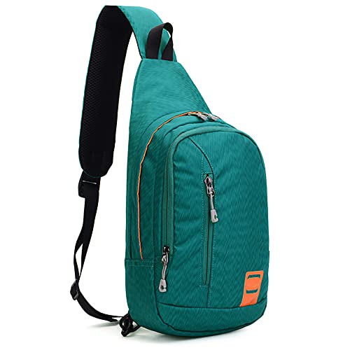 Peicees Small Sling Backpack Waterproof Unisex Shoulder Bag Chest Crossbody Daypack - color: 2_turquoise, size: Small