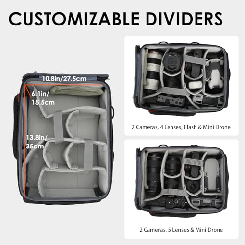 TARION Medium Camera Insert Bag Quick Access DSLR Inner Case Organizer M - style: M (2 Cameras 7 Lenses)