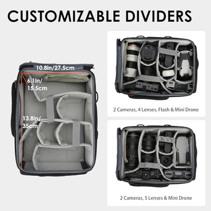 TARION Medium Camera Insert Bag Quick Access DSLR Inner Case Organizer M - style: M (2 Cameras 7 Lenses)