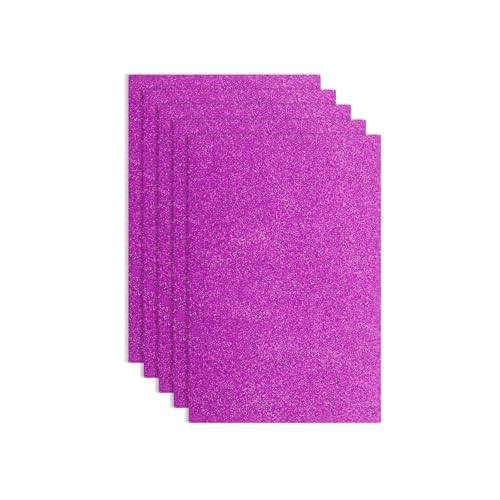uxcell Foam Sheets 5Pcs 8x12Inch EVA Self-Adhesive Sparkle Purple Glitters - color: Purple