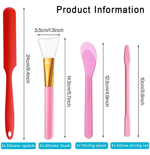 Silicone Stir Sticks Kit 16Pcs, Silicone Epoxy Brush, Silicone Stirring Tool, Mixing Spoon, Silicone Scraper DIY Crafts Tool for Resin Epoxy Liquid Paint