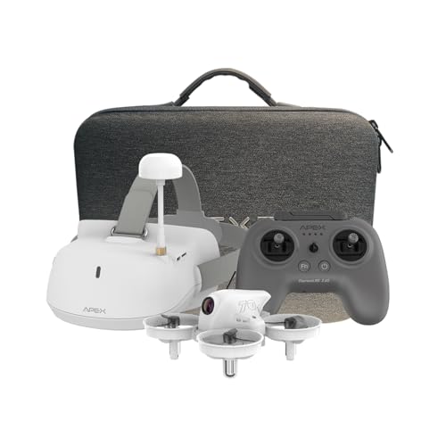 APEXFPV FPV Drone Kit,FPV Goggles Beginners Drone,Indoor&Outdoor drone,Trainer Mode,Turtle Mode,Black Box,Anti-loss Beeper,Optical Flow Fixed Point,Drop-resistant,Have Video Tutorials.VR70-4.0