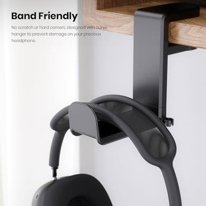 EURPMASK 3-in-1 Rotating Headphone Stand w/2 Detachable Controller Holders - color: Gaming Combo Black 1 Pack
