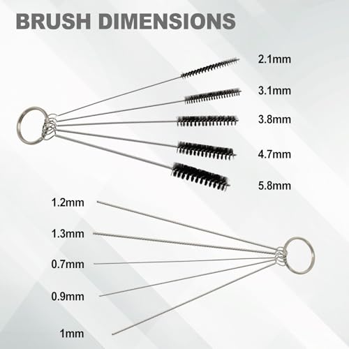 Podoy Airbrush Cleaning Kit, Glass Cleaning Pot with Holder Brushes Needles