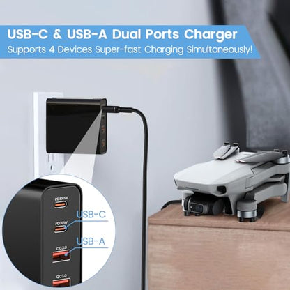 PD 100W USB C Fast Charger for DJI Mini 4K, 2 SE, Air 2S, Neo Drones, Black - color: Black, size: 100w / 6.6ft