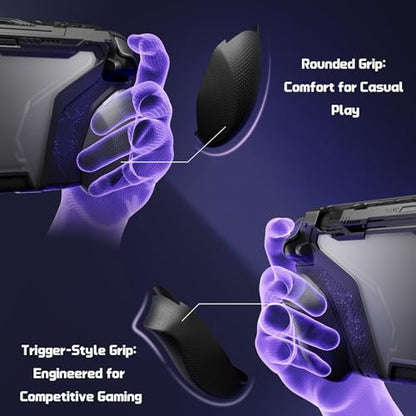 playvital for Switch 2 Beyond-Grip Protective Case, Interchangeable FPS/Omni Ergonomic Grips + Military-Grade Drop Dockable Cover + 2 Joystick Caps for Nintendo Switch 2 (Black) - color: Black