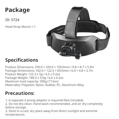 SMALLRIG Head Strap Mount for Action Cameras, Magnetic Quick Release - style: Head Strap