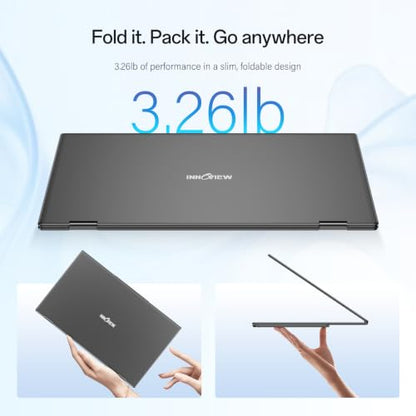 InnoView Portable Dual Monitor 15.6" 1920x1080 Dual Stacked Foldable Monitor | 315° Screen Adjustment | USB-C/HDMI Second Monitor for Laptop, Mac, Windows - size: 15.6 inches