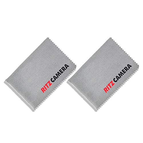 Ritz Gear Microfiber Cloth for Electronics (2Pack) - Cleans Lenses, Glasses, Screens, Cameras, iPad, iPhone, Eyeglasses, Cell Phone, LCD TV Screens and More
