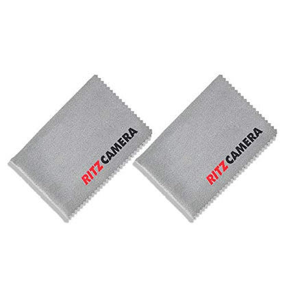 Ritz Gear Microfiber Cloth for Electronics (2Pack) - Cleans Lenses, Glasses, Screens, Cameras, iPad, iPhone, Eyeglasses, Cell Phone, LCD TV Screens and More