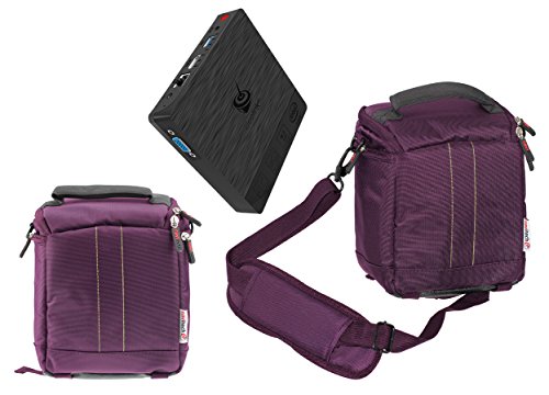 Navitech Purple Mini PC Bag Case Compatible With PowerLead Ptox P1030 Mini pc