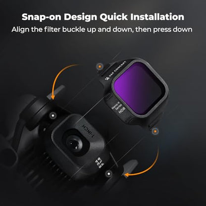 K&F CONCEPT ND & CPL Filter Set Compatible with DJI Mini 5 Pro - style: ND8+ND16+ND32+ND64+ND128+CPL